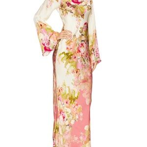 HEMANT & NANDITA Floral Long Sleeve Dress - Pink and Cream IM LOOKING FOR THIS